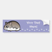 Cartoon Dwarf Hamster Bumpersticker (Voorkant)