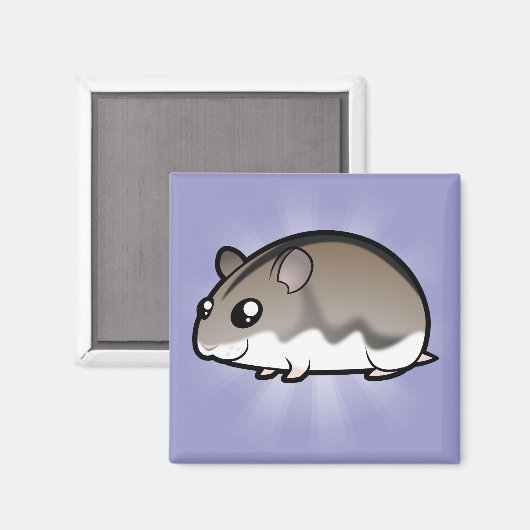 Cartoon Dwarf Hamster Magneet (Voorkant / Achterkant)