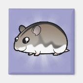 Cartoon Dwarf Hamster Magneet (Voorkant)