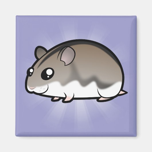 Cartoon Dwarf Hamster Magneet (Voorkant)