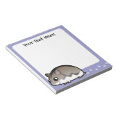 Cartoon Dwarf Hamster Notitieblok (Schuin)
