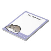 Cartoon Dwarf Hamster Notitieblok (Linkerzijde)