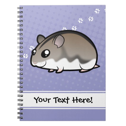 Cartoon Dwarf Hamster Notitieboek (Voorkant)