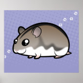 Cartoon Dwarf Hamster Poster (Voorkant)