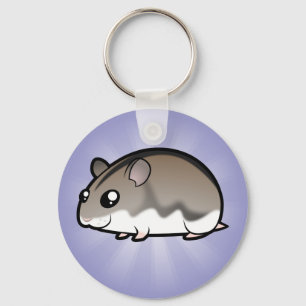 Cartoon Dwarf Hamster Sleutelhanger