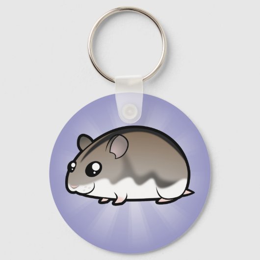 Cartoon Dwarf Hamster Sleutelhanger (Voorkant)