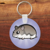 Cartoon Dwarf Hamster Sleutelhanger (Voorkant)