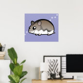 Cartoon Dwerghamster Poster (Thuiskantoor)