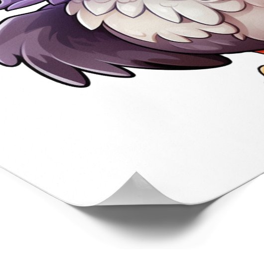 Cartoon Eagle Illustratie Poster (Hoek)