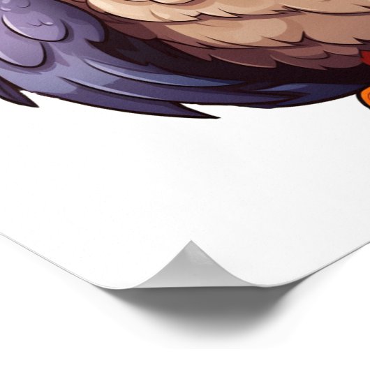 Cartoon Eagle Illustratie Poster (Hoek)