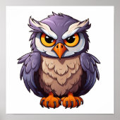 Cartoon Eagle Illustratie Poster (Voorkant)