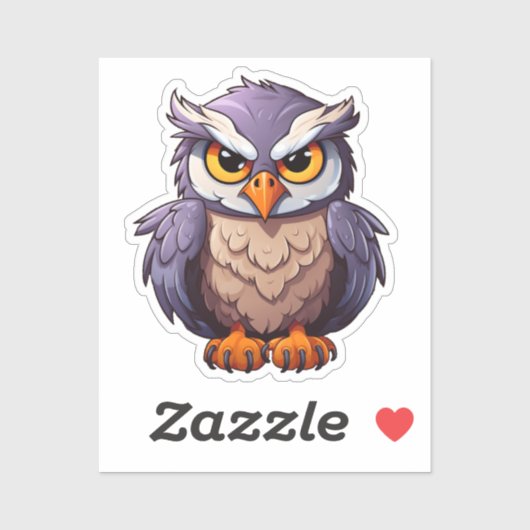 Cartoon Eagle Illustratie Sticker (Vel)