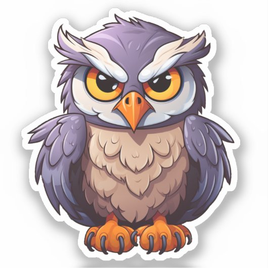 Cartoon Eagle Illustratie Sticker (Voorkant)
