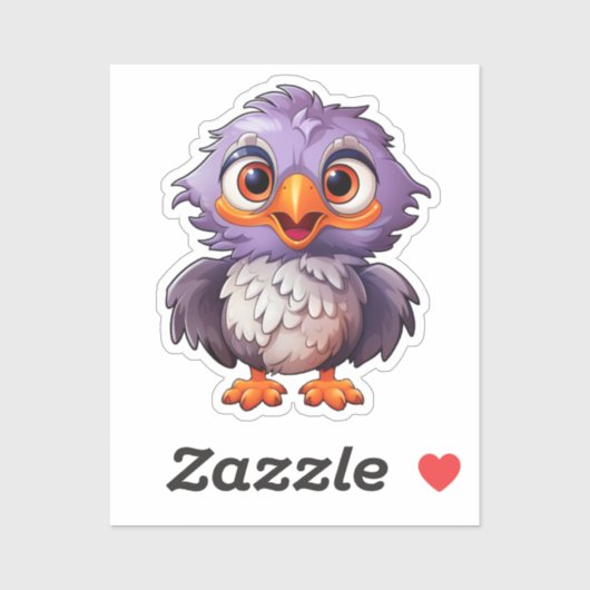 Cartoon Eagle Illustratie Sticker (Vel)