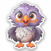Cartoon Eagle Illustratie Sticker (Voorkant)