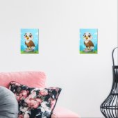 Cartoon Eagle on Rock – Cute Vector Character Muurkunst Sets (Woonkamer)