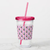 Cartoon Easter Bunny Acryl Drinkbeker (Achterkant)