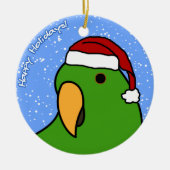 Cartoon Eclectus kerstversiering Keramisch Ornament (Voorkant)