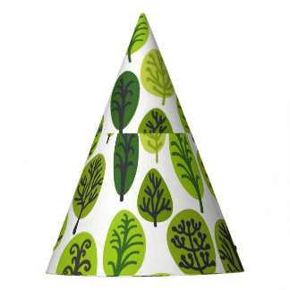 Cartoon: ecologische print. feesthoedjes