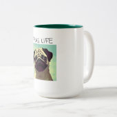 Cartoon Edel en Cute Puppy Face Portret Tweekleurige Koffiemok (Voorkant rechts)