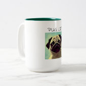 Cartoon Edel en Cute Puppy Face Portret Tweekleurige Koffiemok (Voorkant links)