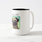 Cartoon Edel en Kutest Pug Mok Portret (Voorkant rechts)