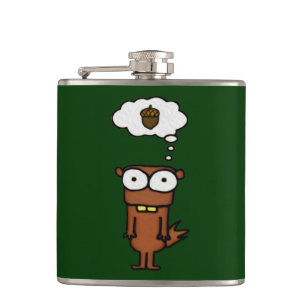 Cartoon eekhoorn heupfles