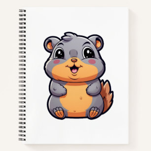 Cartoon eekhoorn illustratie notitieboek