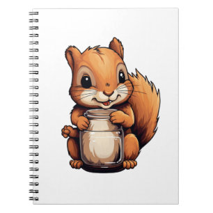 Cartoon eekhoorn illustratie notitieboek