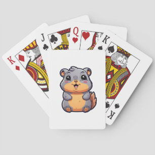 Cartoon eekhoorn illustratie pokerkaarten