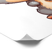 Cartoon eekhoorn illustratie poster (Hoek)