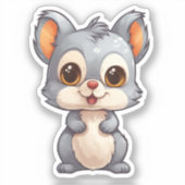Cartoon eekhoorn illustratie sticker (Voorkant)