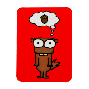 Cartoon eekhoorn magneet