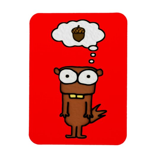Cartoon eekhoorn magneet (Verticaal)