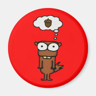 Cartoon eekhoorn magneet