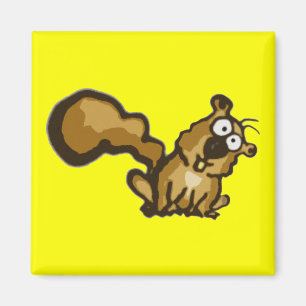 Cartoon Eekhoorn Magnet
