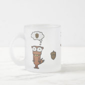 Cartoon eekhoorn matglas koffiemok (Links)
