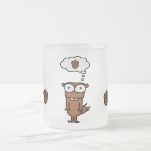 Cartoon eekhoorn matglas koffiemok
