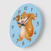 Cartoon eekhoorn met Acorn Grote Klok (Hoek)