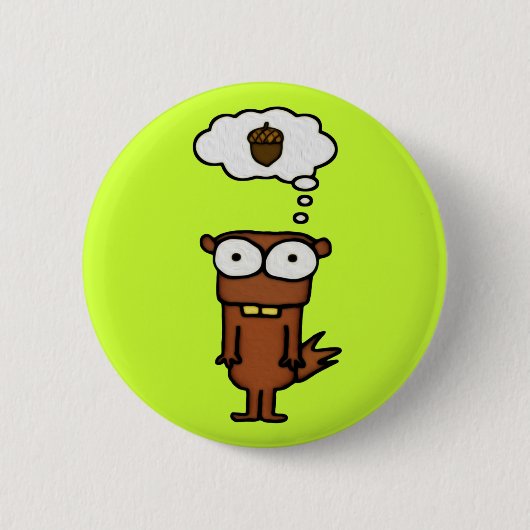 Cartoon eekhoorn ronde button 5,7 cm (Voorkant)
