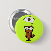 Cartoon eekhoorn ronde button 5,7 cm (Voorkant /achterkant)