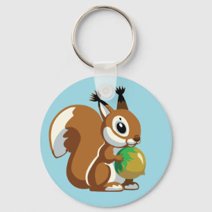 cartoon eekhoorn sleutelhanger