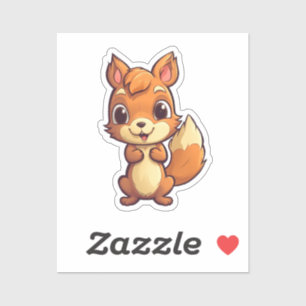 Cartoon-eekhoorn Sticker