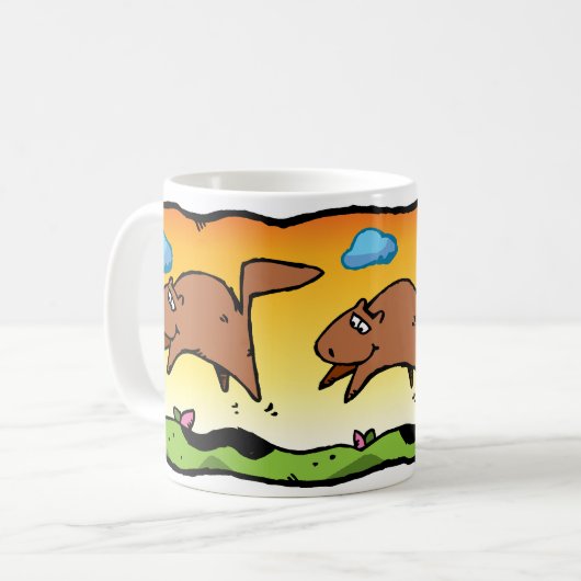 Cartoon Eekhoorns Mok (Voorkant links)