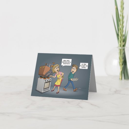 Cartoon; een heel gedoe zo’n bakfiets kaart (Voorkant)