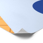 Cartoon een schattig ijsje, naadloos patroonontwer poster (Hoek)