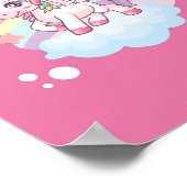 Cartoon een schattige eenhoorn. poster (Hoek)