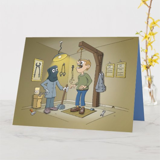 cartoon; een tand laten trekken bij de tandarts kaart (Gele Bloem)