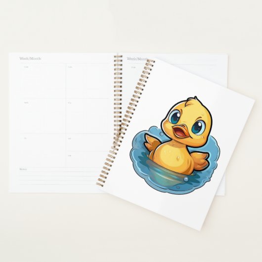 Cartoon eend illustratie planner (Display)