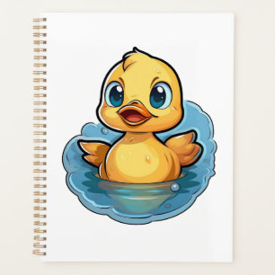 Cartoon eend illustratie planner